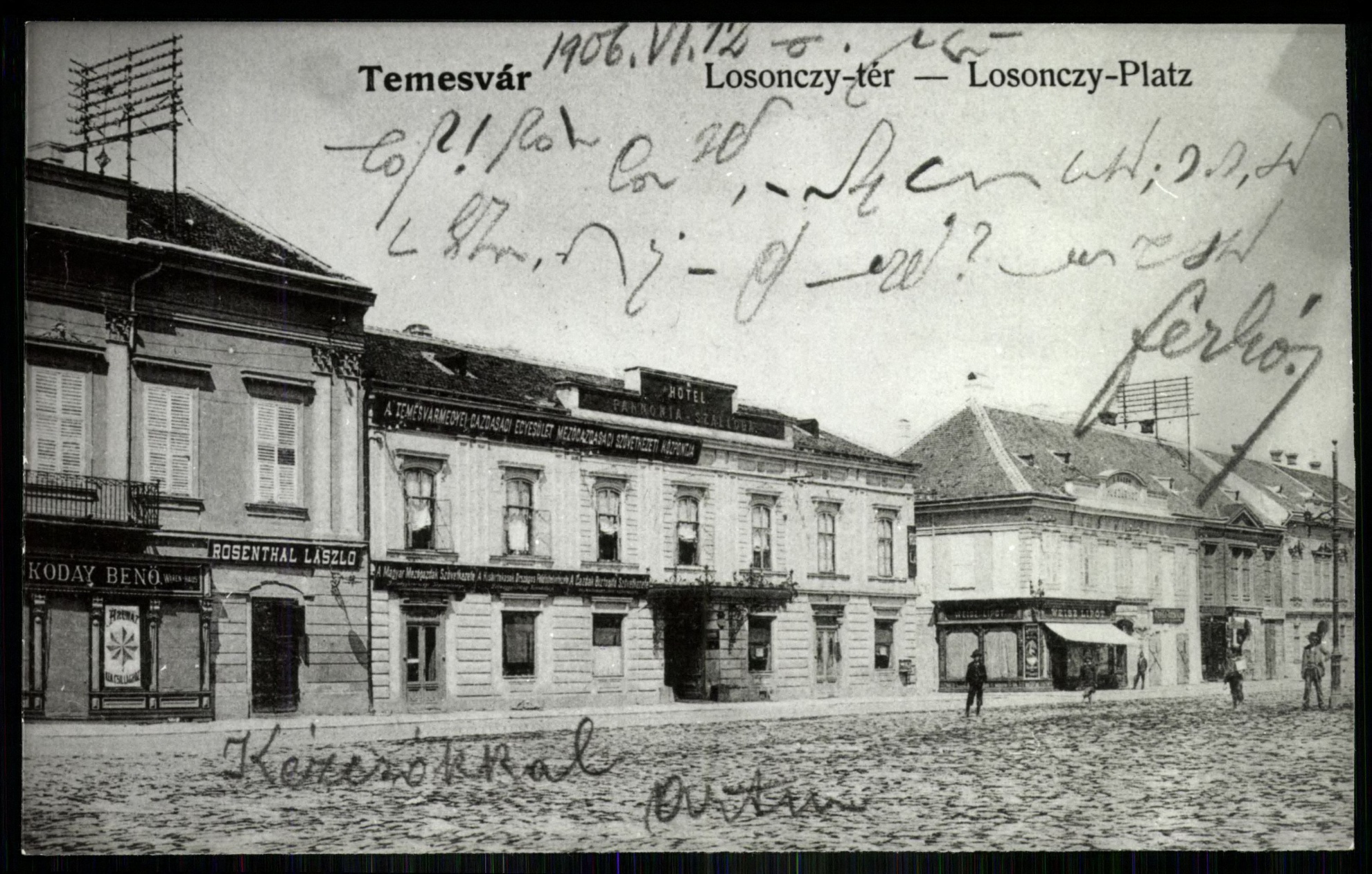 Temesvár Losonczy tér (Magyar Kereskedelmi és Vendéglátóipari Múzeum CC BY-NC-ND)