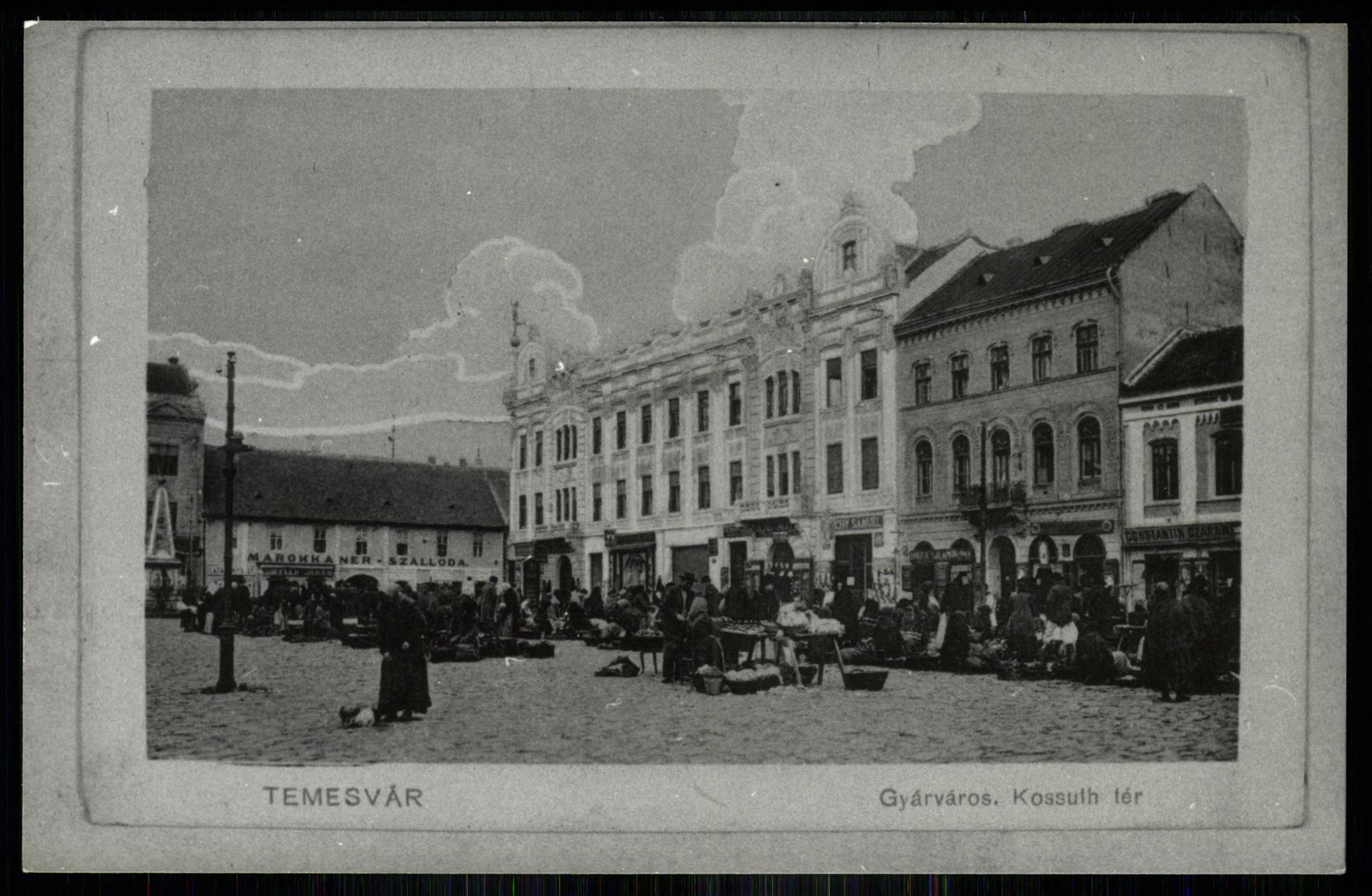 Temesvár Gyárváros. Kossuth tér. Marikkaner Szálloda (Magyar Kereskedelmi és Vendéglátóipari Múzeum CC BY-NC-ND)