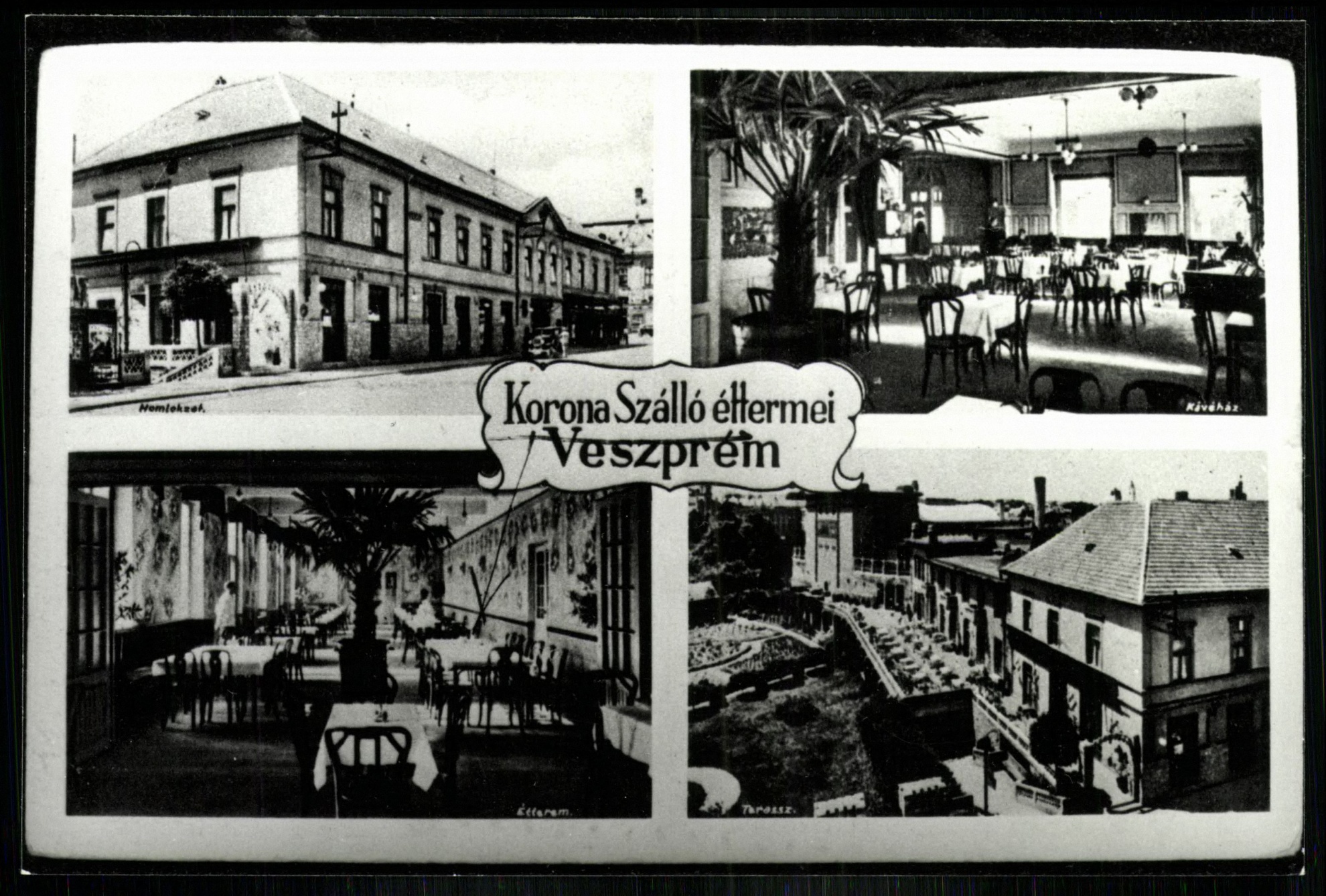 Veszprém Korona szálló éttermei (Magyar Kereskedelmi és Vendéglátóipari Múzeum CC BY-NC-ND)