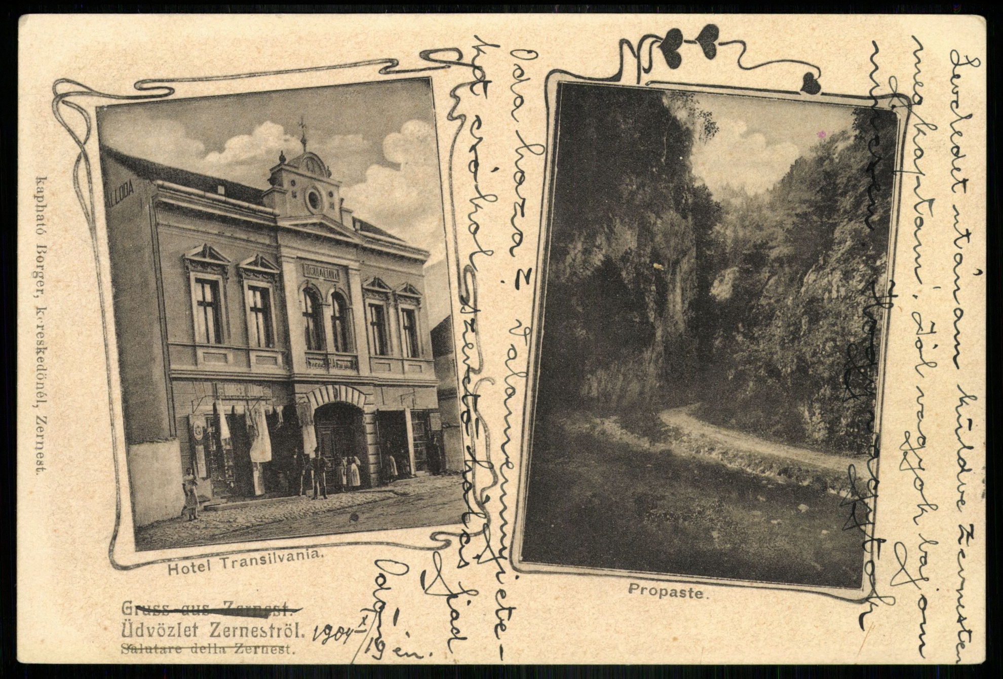 Zernest Hotel Transilvania, Porpaste (Magyar Kereskedelmi és Vendéglátóipari Múzeum CC BY-NC-ND)