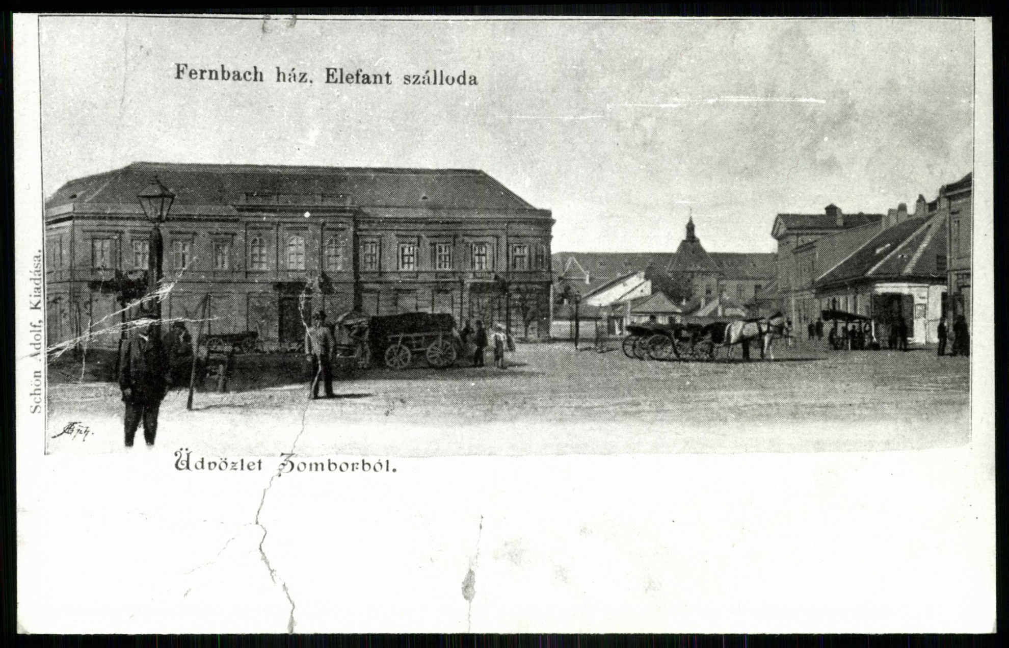 Zombor Fernbach ház. Elefánt szálloda (Magyar Kereskedelmi és Vendéglátóipari Múzeum CC BY-NC-ND)