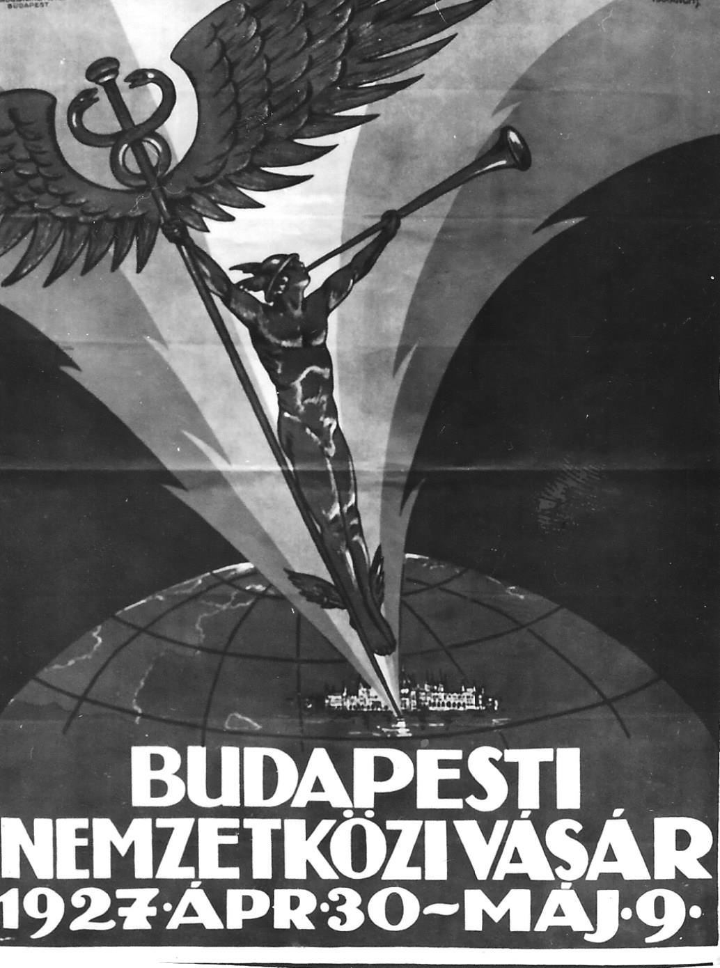 kereskedelmi plakát BNV Budapest 1927. (Magyar Kereskedelmi és Vendéglátóipari Múzeum CC BY-NC-ND)