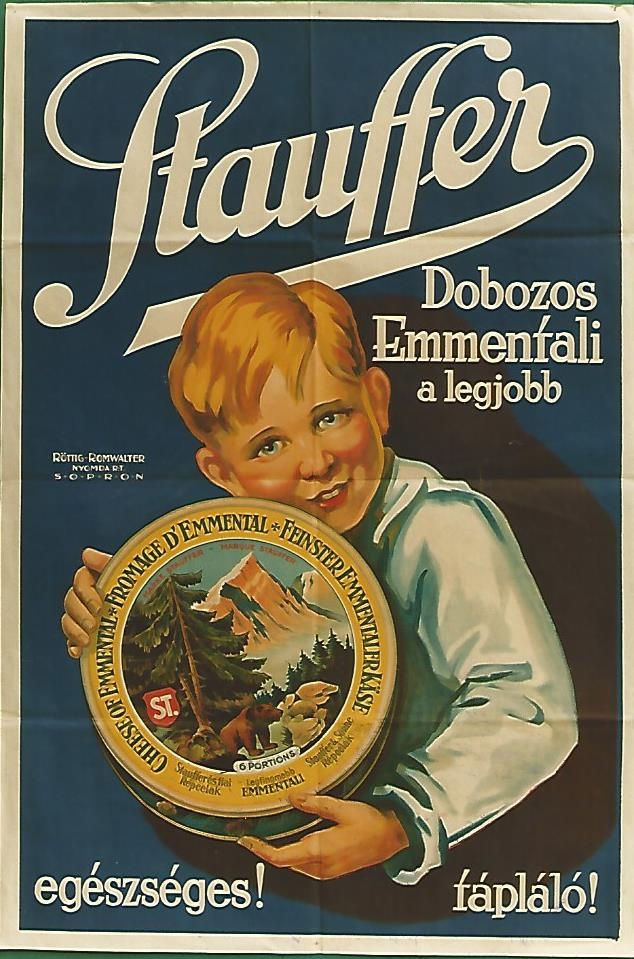 Reklámplakát Stauffer és fiai Répcelak 1905. (Magyar Kereskedelmi és Vendéglátóipari Múzeum CC BY-NC-ND)