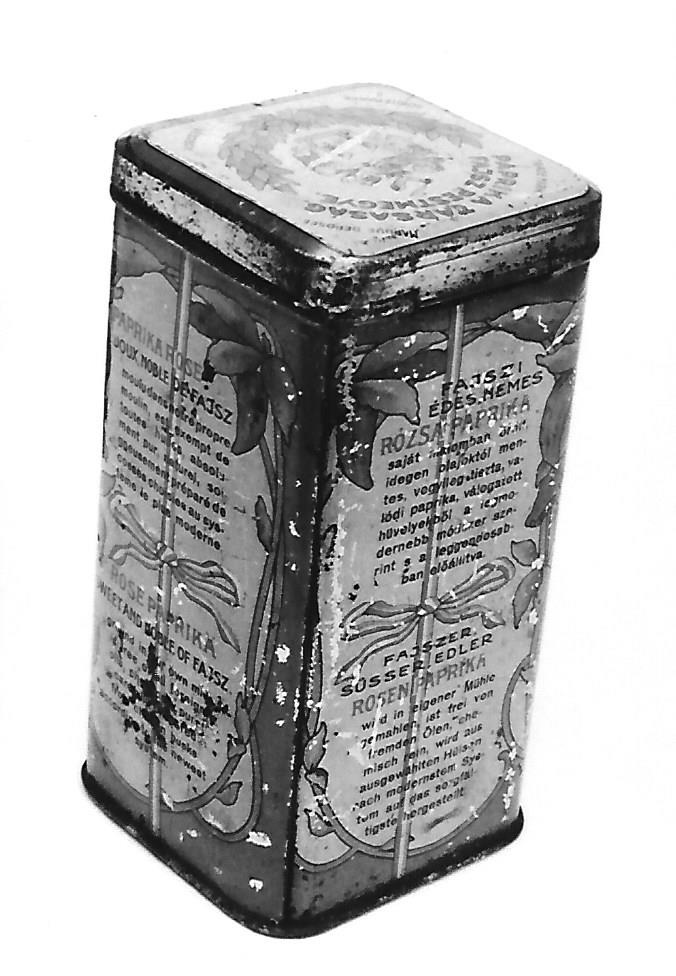 Paprikás doboz, Paprika Társaság Fajsz (Magyar Kereskedelmi és Vendéglátóipari Múzeum CC BY-NC-ND)
