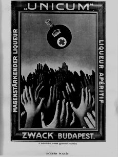 modern plakát Zwack Unicum Budapest (Magyar Kereskedelmi és Vendéglátóipari Múzeum CC BY-NC-ND)