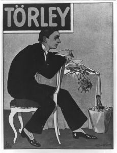 reklámplakát Törley pezsgő Budapest 1909. (Magyar Kereskedelmi és Vendéglátóipari Múzeum CC BY-NC-ND)