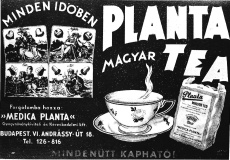 reklám Planta magyar Tea Budapest 1943. (Magyar Kereskedelmi és Vendéglátóipari Múzeum CC BY-NC-ND)