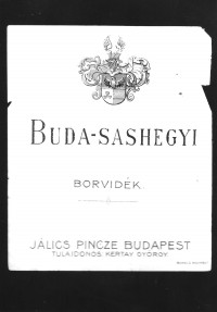 Borcímke Jálics pincze Budapest 1828.
