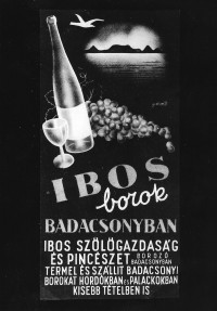 Számolócédula Ibos pincészet Badacsony 1888.
