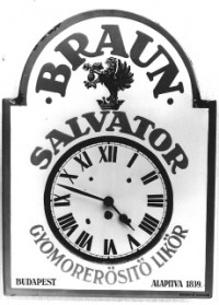 Zománctábla Braun Salvator Budapest