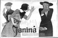 Reklámplakát Janina Cigarettapapír Rt.Budapest