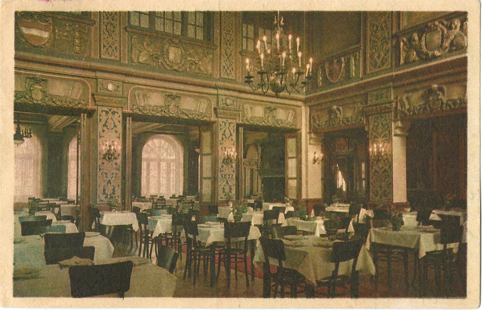 Palotaszálló étterem, Lillafüred 1940-es évek. (Magyar Kereskedelmi és Vendéglátóipari Múzeum CC BY-NC-ND)