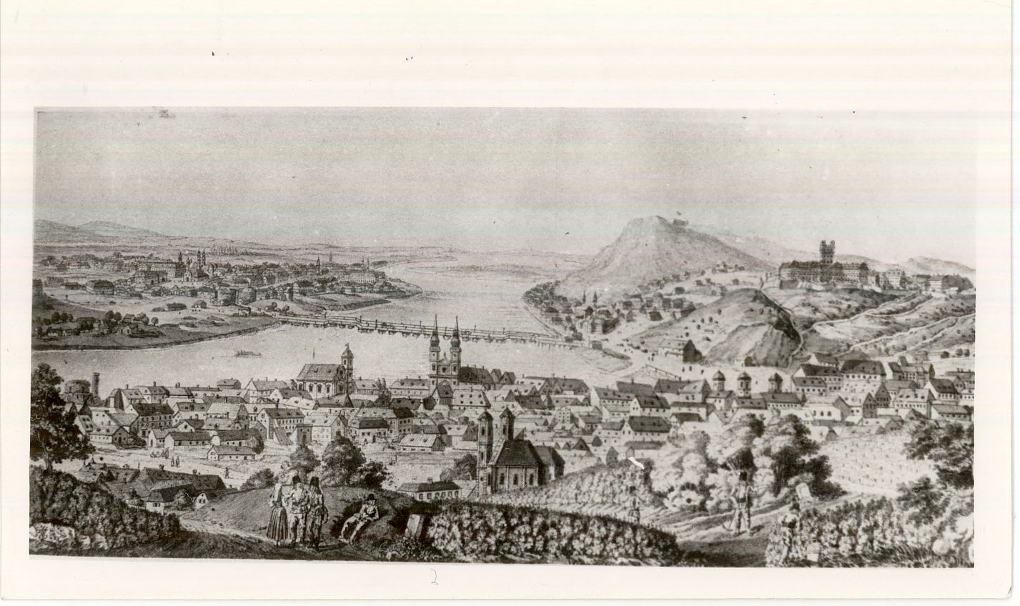 Buda és Pest látképe a XVIII. század végéről, a fejlődő Tabánnal (Magyar Kereskedelmi és Vendéglátóipari Múzeum CC BY-NC-ND)