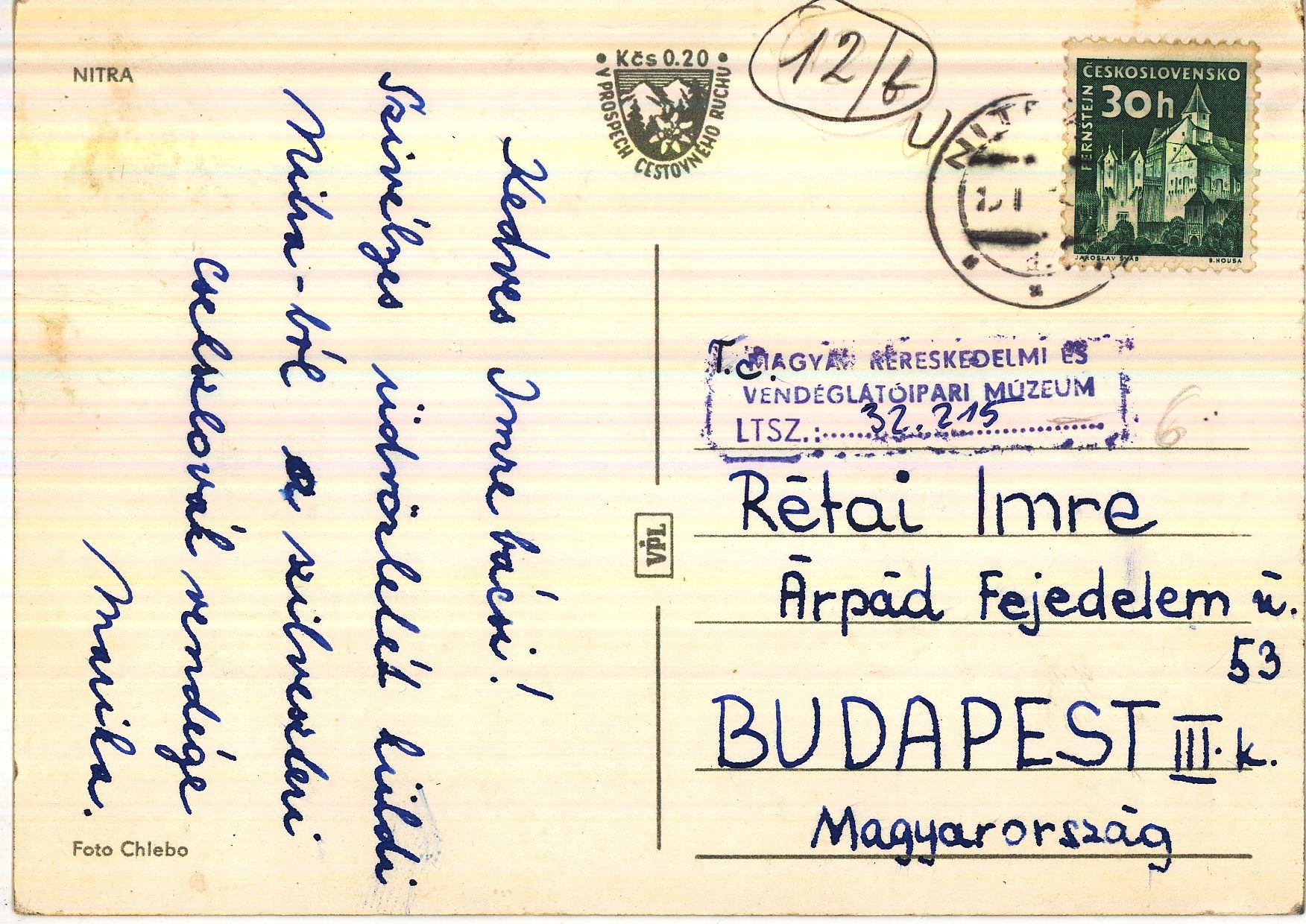 Nitra - képeslap (Magyar Kereskedelmi és Vendéglátóipari Múzeum CC BY-NC-ND)