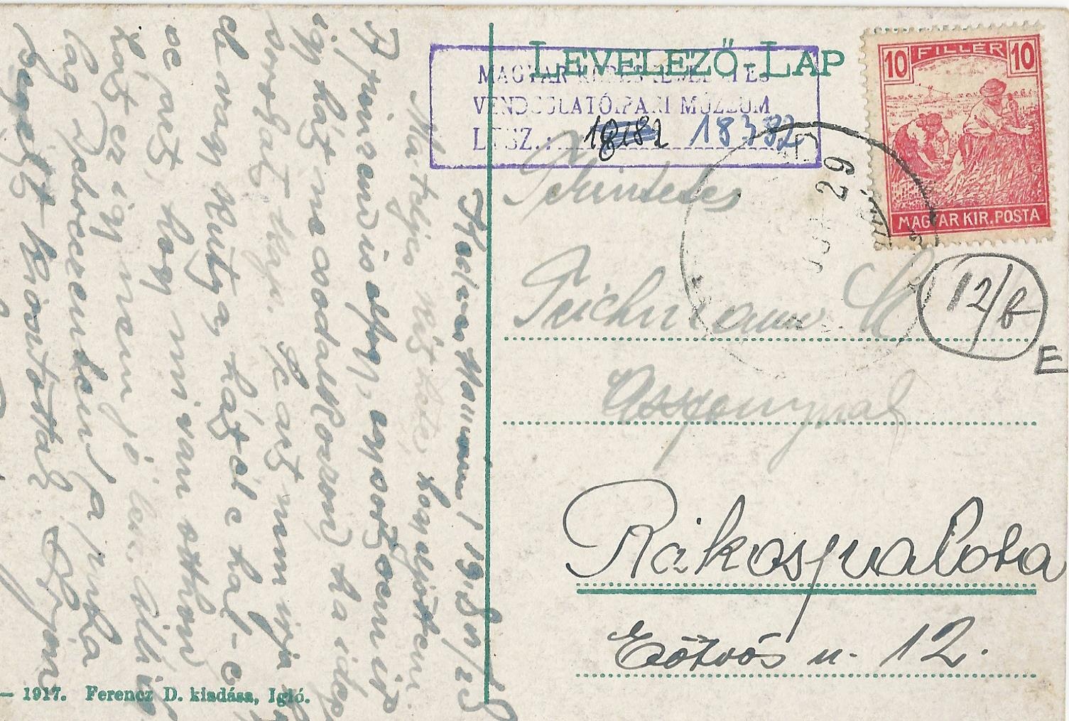 Iglófüred látképe - képeslap (Magyar Kereskedelmi és Vendéglátóipari Múzeum CC BY-NC-ND)
