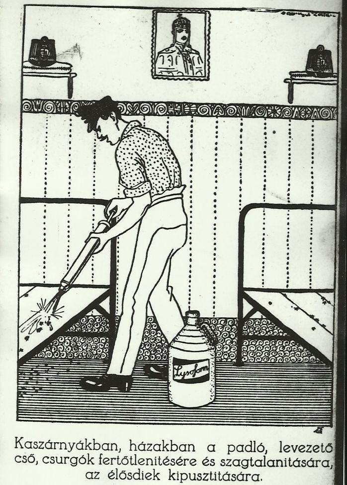 Lysoform fertőtlenítésre és szagtalanításra (Magyar Kereskedelmi és Vendéglátóipari Múzeum CC BY-NC-ND)