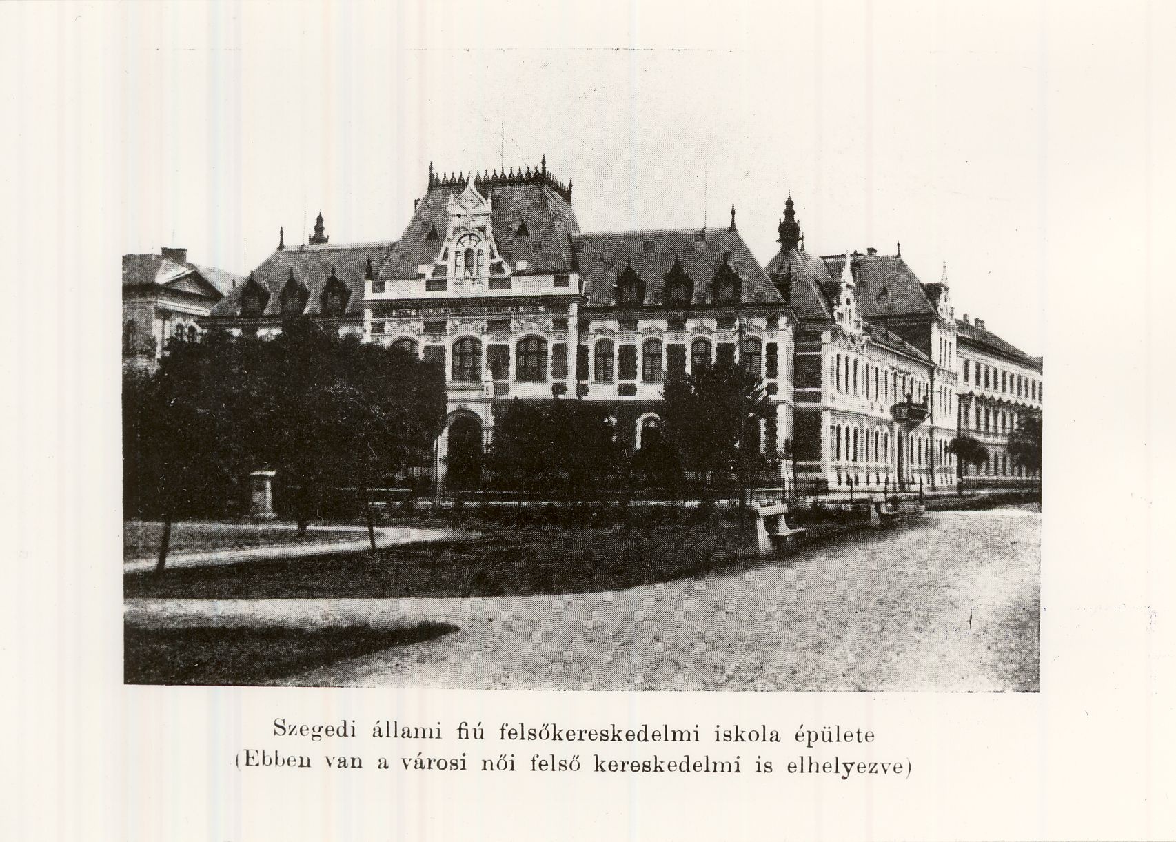 Szegedi állami fiú felsőkereskedelmi iskola (Magyar Kereskedelmi és Vendéglátóipari Múzeum CC BY-NC-ND)
