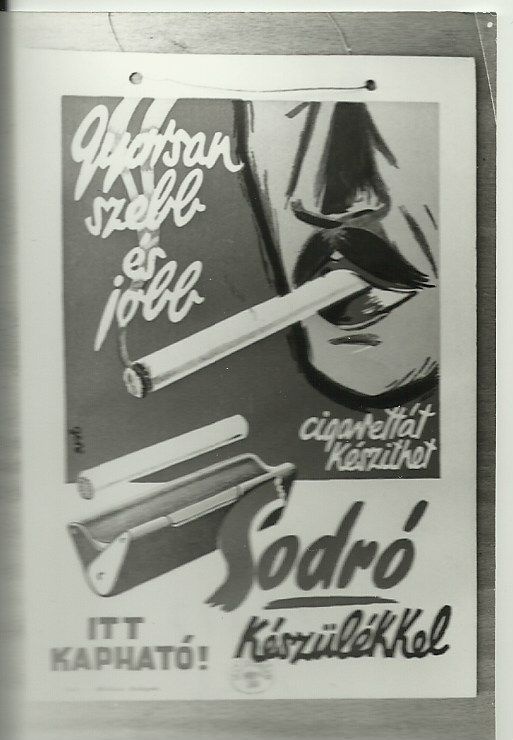 Sodró készülékkel, cigarettát készíthet (Magyar Kereskedelmi és Vendéglátóipari Múzeum CC BY-NC-ND)