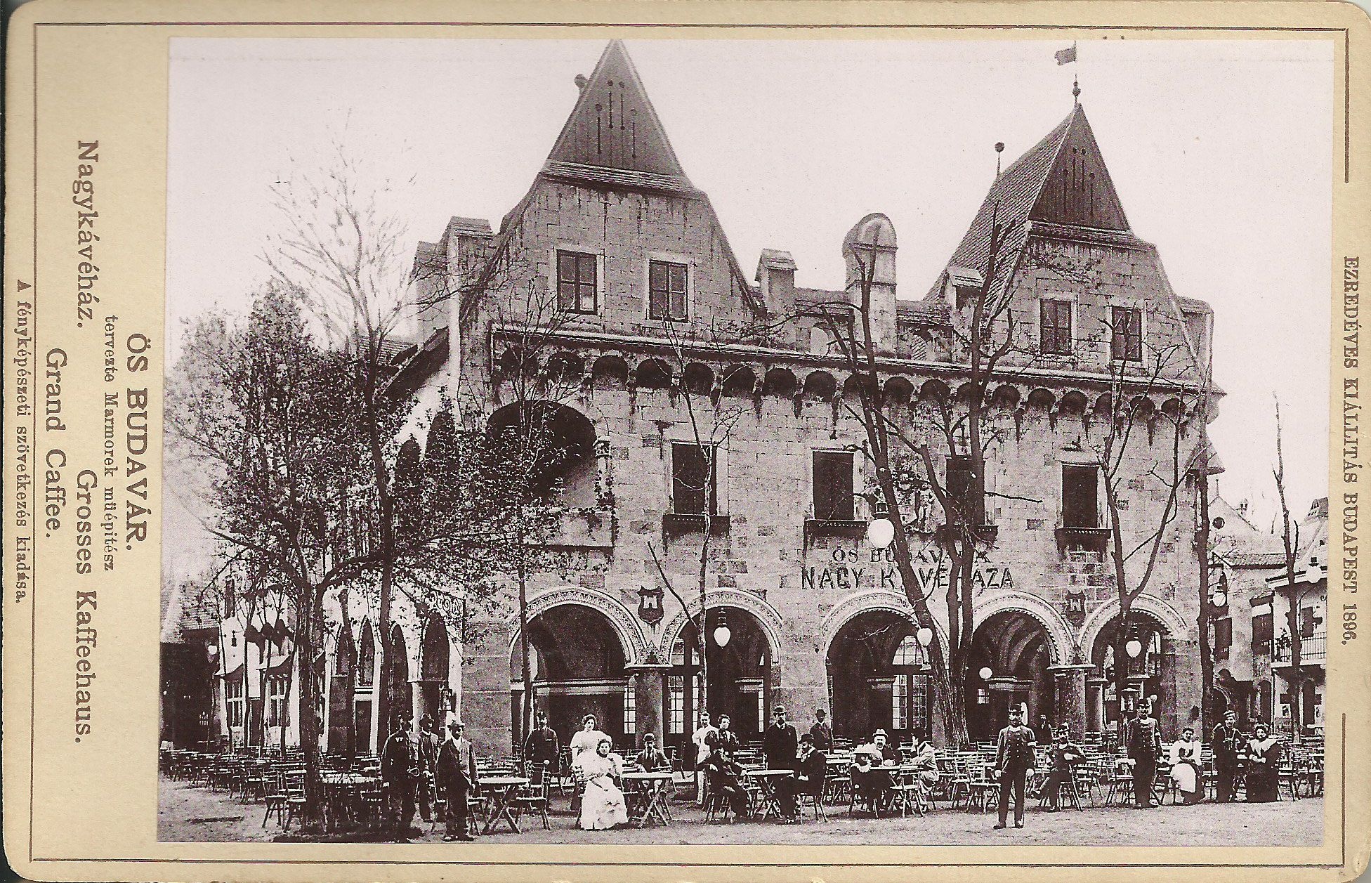 Ezredéves Kiállítás épületei 1896. Ős Budavár (Magyar Kereskedelmi és Vendéglátóipari Múzeum CC BY-NC-ND)