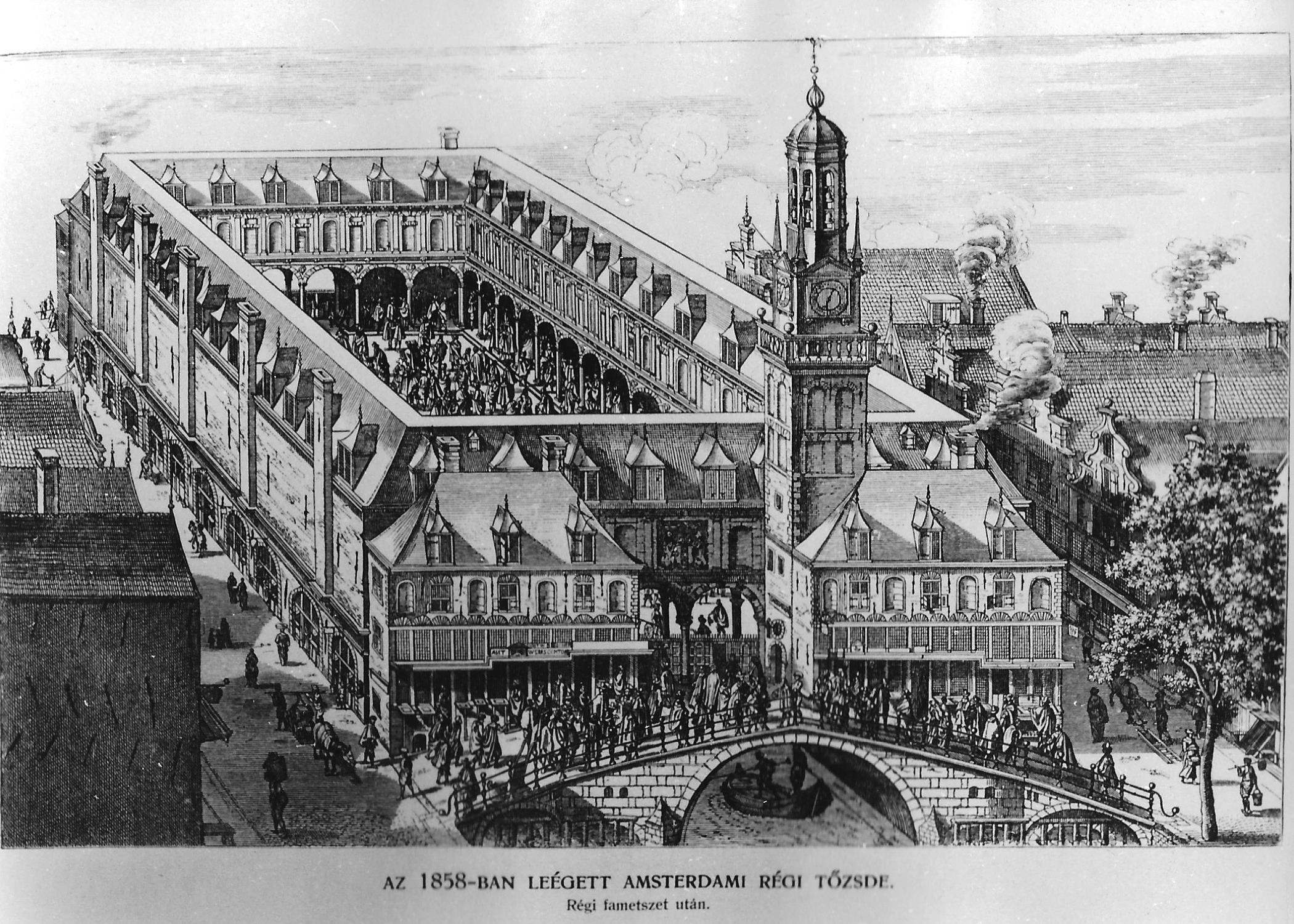 Amszterdami régi Tőzsde épülete Amszterdam 1611. (Magyar Kereskedelmi és Vendéglátóipari Múzeum CC BY-NC-ND)