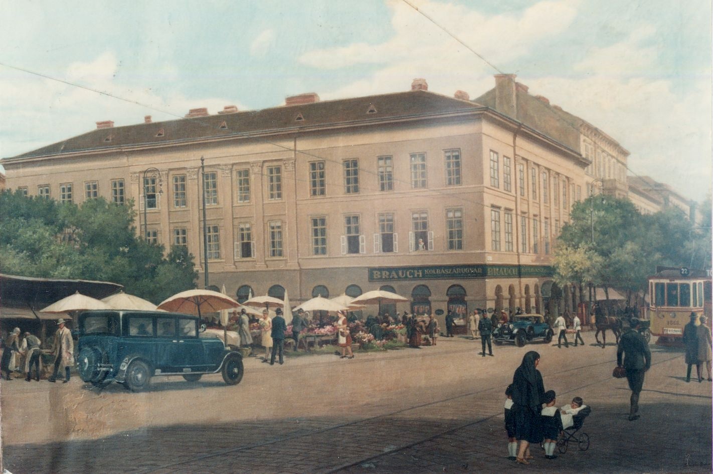 Brauch Ferenc kolbászárugyár Budapest 1930 körül (Magyar Kereskedelmi és Vendéglátóipari Múzeum CC BY-NC-ND)