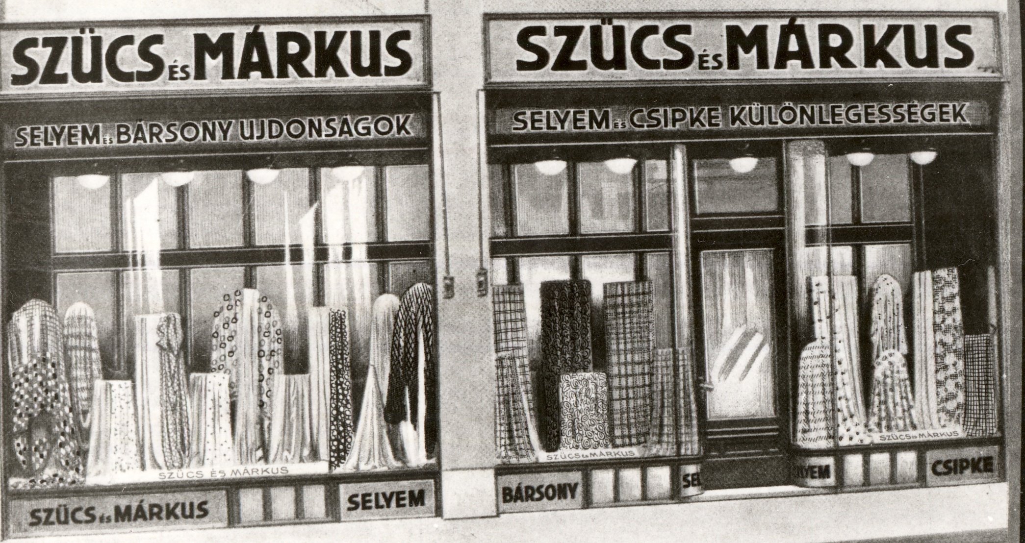 Szücs  és Márkus Textiláru (Magyar Kereskedelmi és Vendéglátóipari Múzeum CC BY-NC-ND)