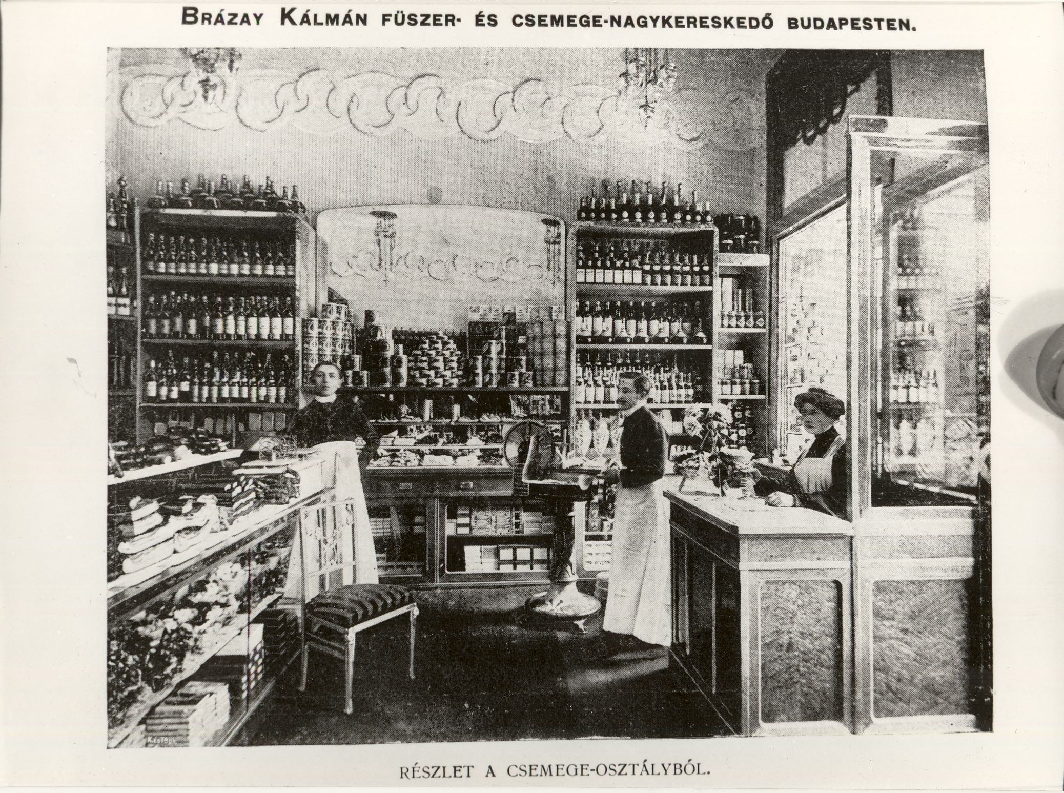 Brázay Kálmán Fűszer- és Csemege-nagykereskedő Budapest 1906. (Magyar Kereskedelmi és Vendéglátóipari Múzeum CC BY-NC-ND)