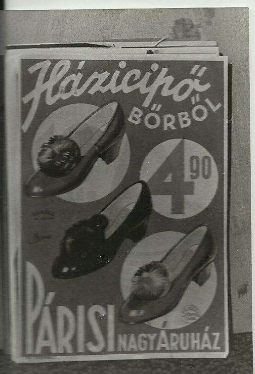 Házicipő bőrből a Párisi Áruházban (Magyar Kereskedelmi és Vendéglátóipari Múzeum CC BY-NC-ND)