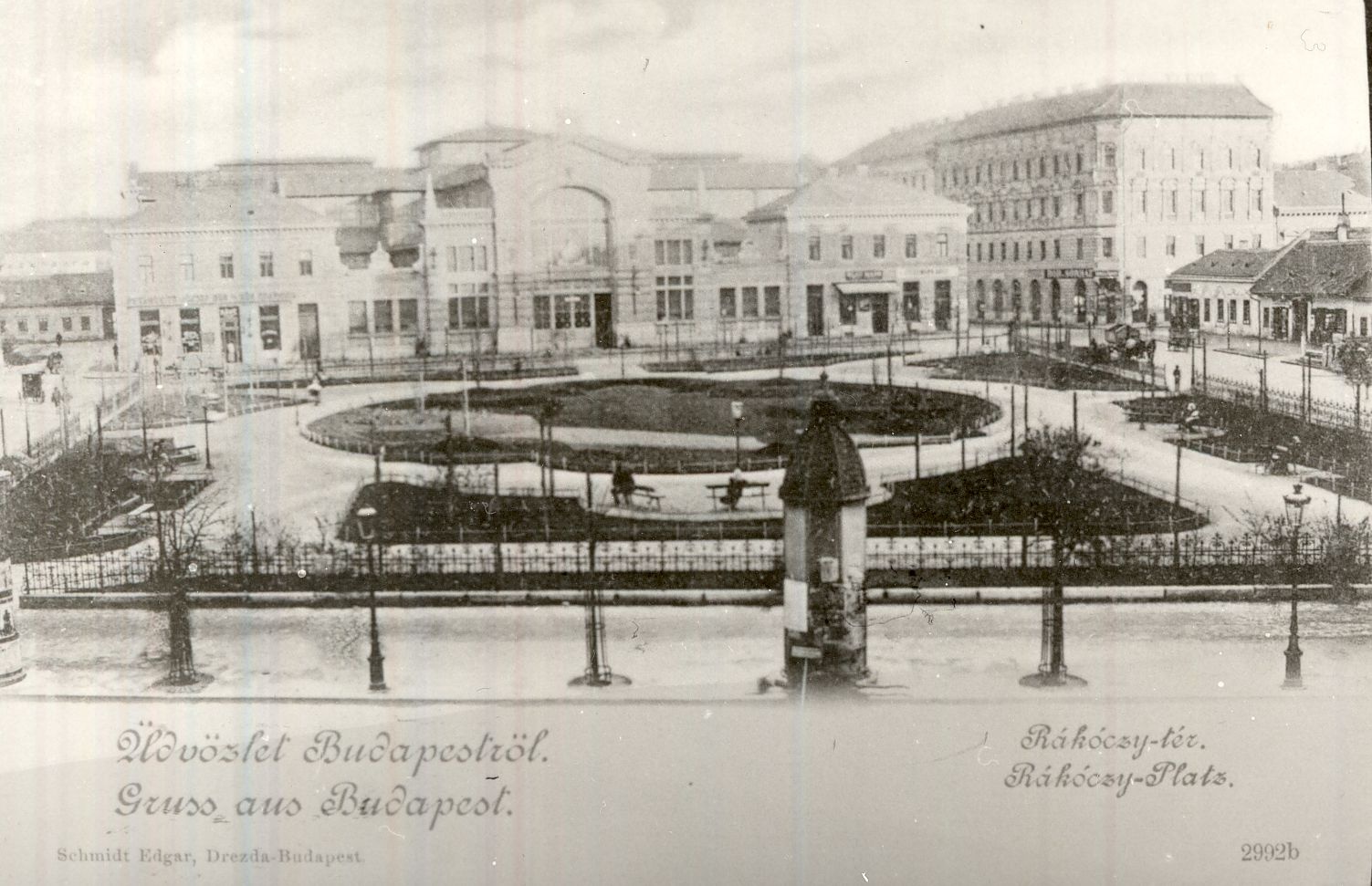 Vásárcsarnok a Rákóczi téren, Budapest 1900. (Magyar Kereskedelmi és Vendéglátóipari Múzeum CC BY-NC-ND)
