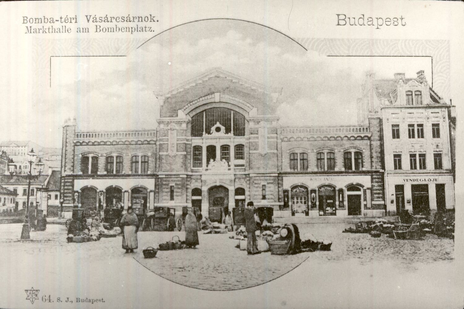 Vásárcsarnok a Batthyányi téren Budapest 1900 (Magyar Kereskedelmi és Vendéglátóipari Múzeum CC BY-NC-ND)