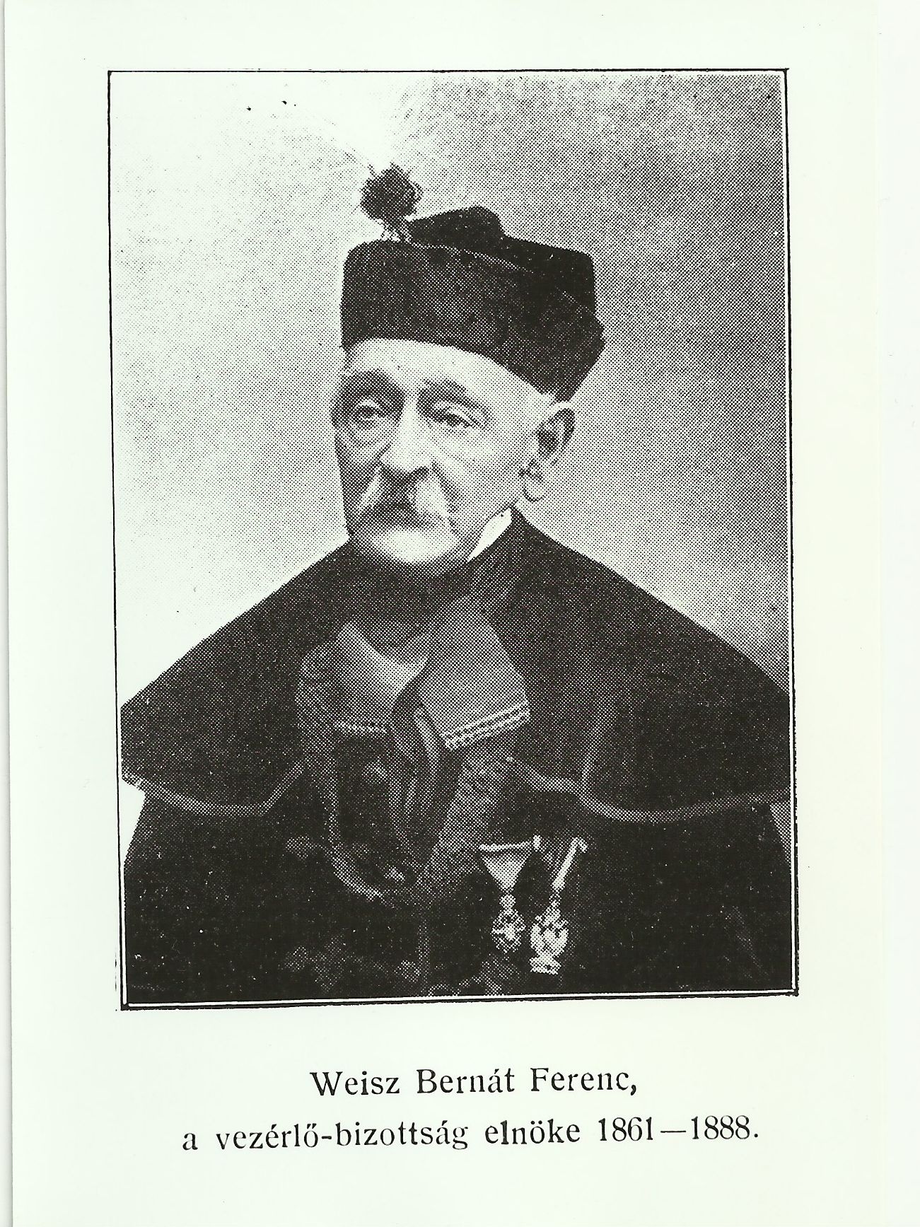 Weisz Bernát Ferenc a vezérlő-bizottság elnöke 1861-1888. (Magyar Kereskedelmi és Vendéglátóipari Múzeum CC BY-NC-ND)