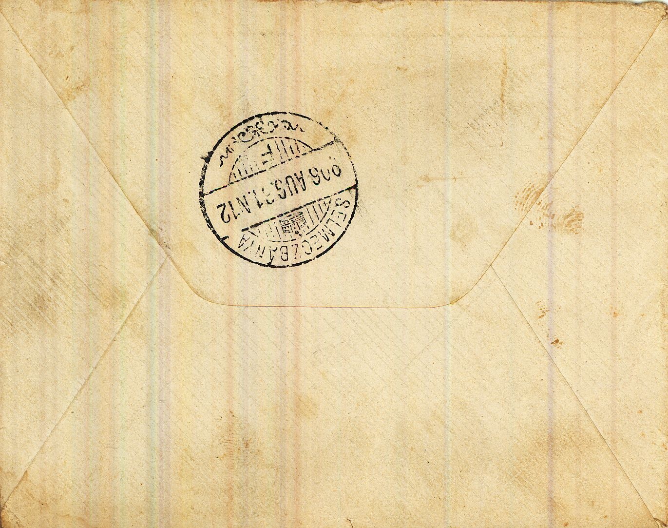 Margótsy Gizellának, a későbbi Bakkay Józsefnének írt levél borítékja 1906 (Magyar Kereskedelmi és Vendéglátóipari Múzeum CC BY-NC-ND)