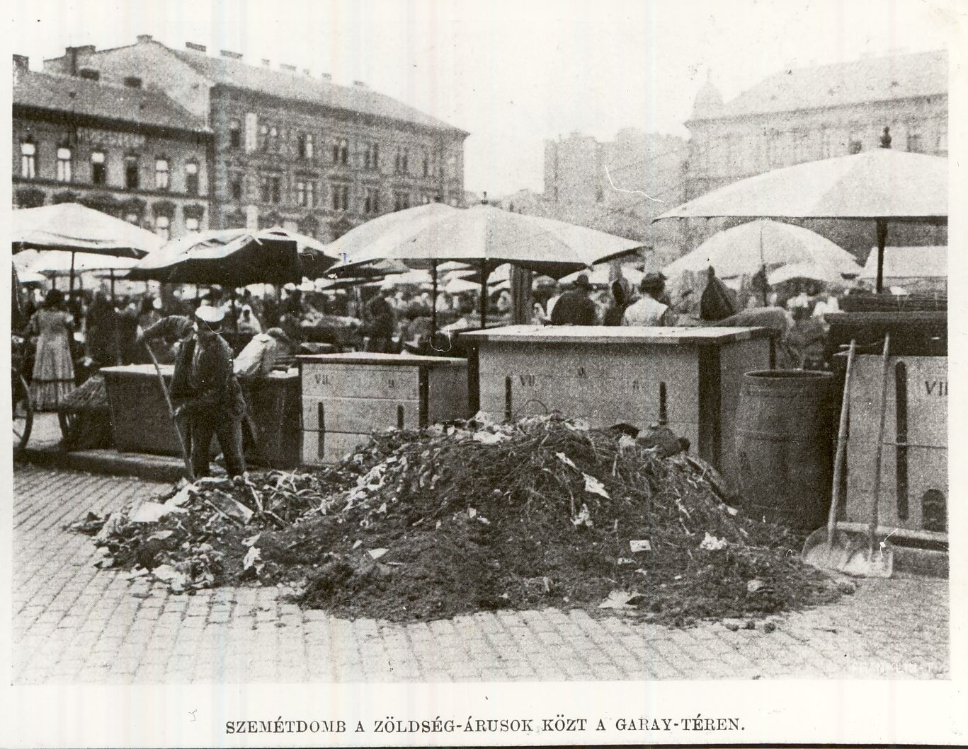 Piac a Garay téren Budapest 1910. (Magyar Kereskedelmi és Vendéglátóipari Múzeum CC BY-NC-ND)