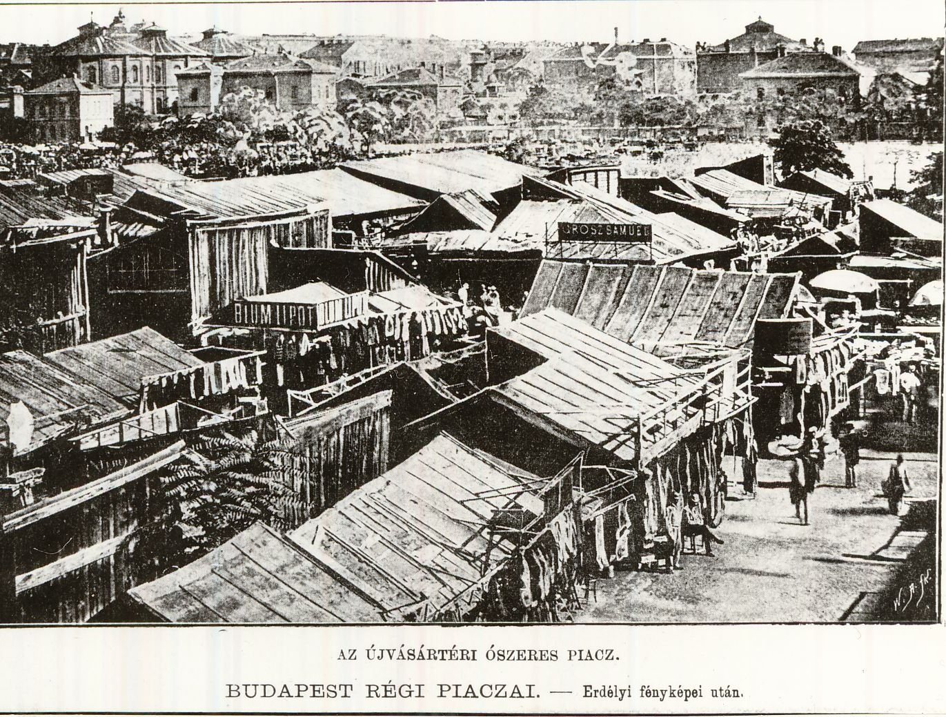 Piac a Újvásár téren Budapest 1897. (Magyar Kereskedelmi és Vendéglátóipari Múzeum CC BY-NC-ND)