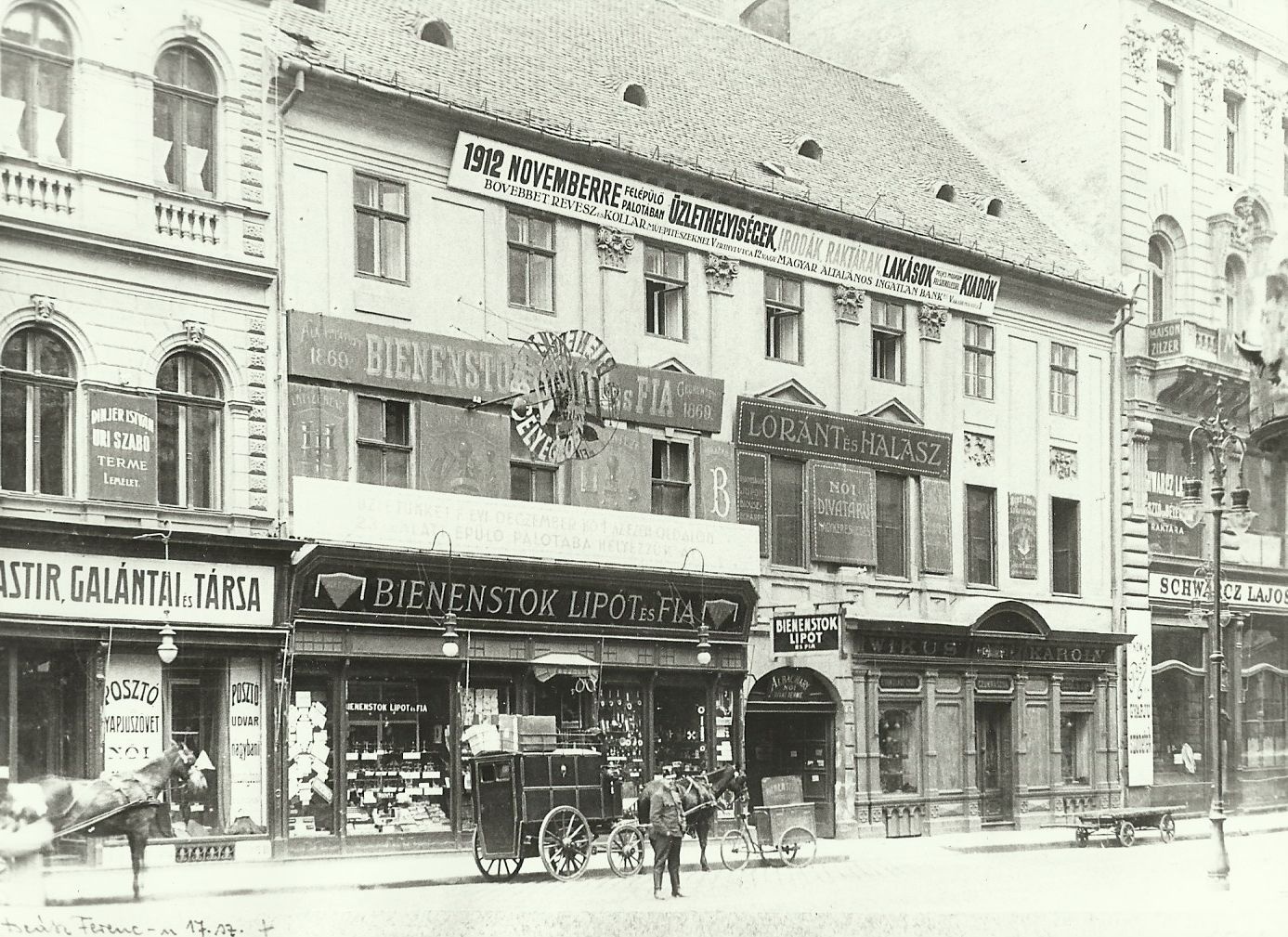 Bienenstok Lipót és Fia Üzletház épülete (Magyar Kereskedelmi és Vendéglátóipari Múzeum CC BY-NC-ND)