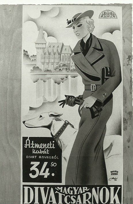 Átmeneti Kabát divatanyagból, Budapest 1936. (Magyar Kereskedelmi és Vendéglátóipari Múzeum CC BY-NC-ND)