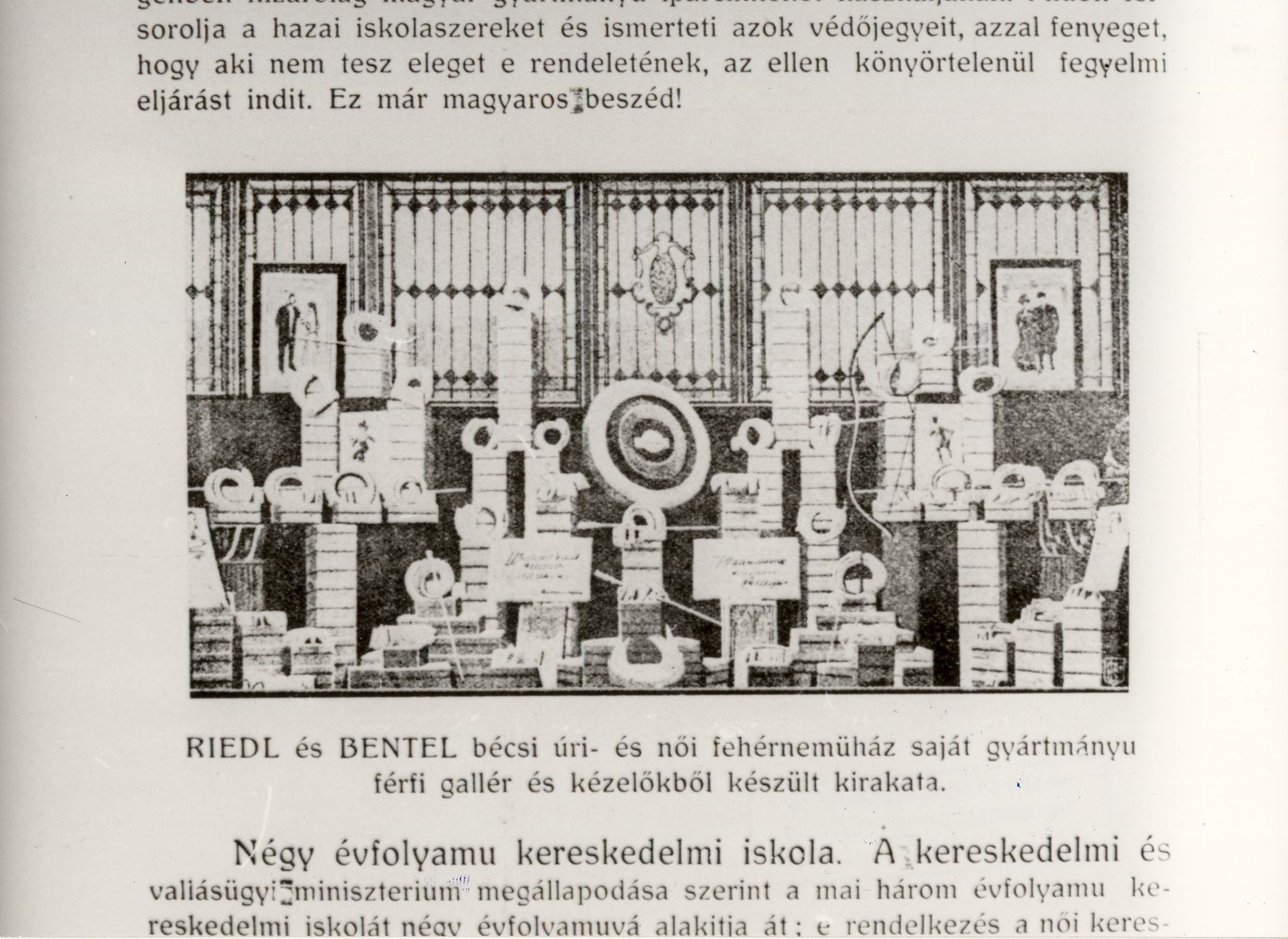 Riedl és Bentel kirakat (Magyar Kereskedelmi és Vendéglátóipari Múzeum CC BY-NC-ND)