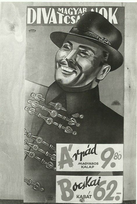 Árpád magyaros kalap és Bocskai kabát, 1937. (Magyar Kereskedelmi és Vendéglátóipari Múzeum CC BY-NC-ND)