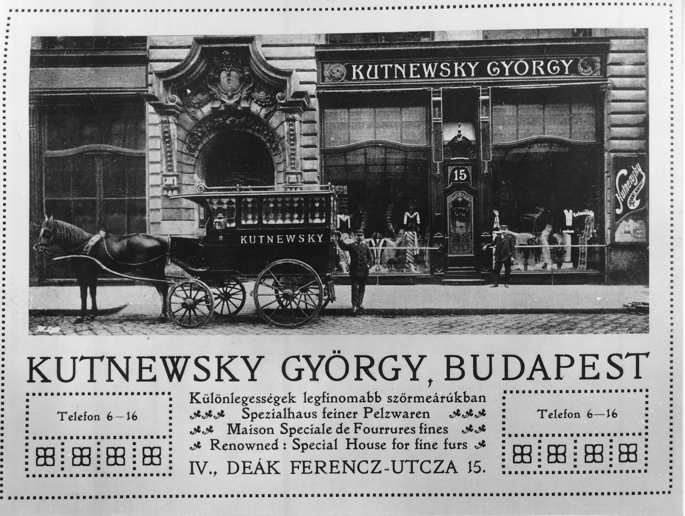 Kutnewsky György üzlete (Magyar Kereskedelmi és Vendéglátóipari Múzeum CC BY-NC-ND)