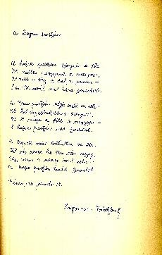 A Szajna partján című vers (Magyar Kereskedelmi és Vendéglátóipari Múzeum CC BY-NC-ND)