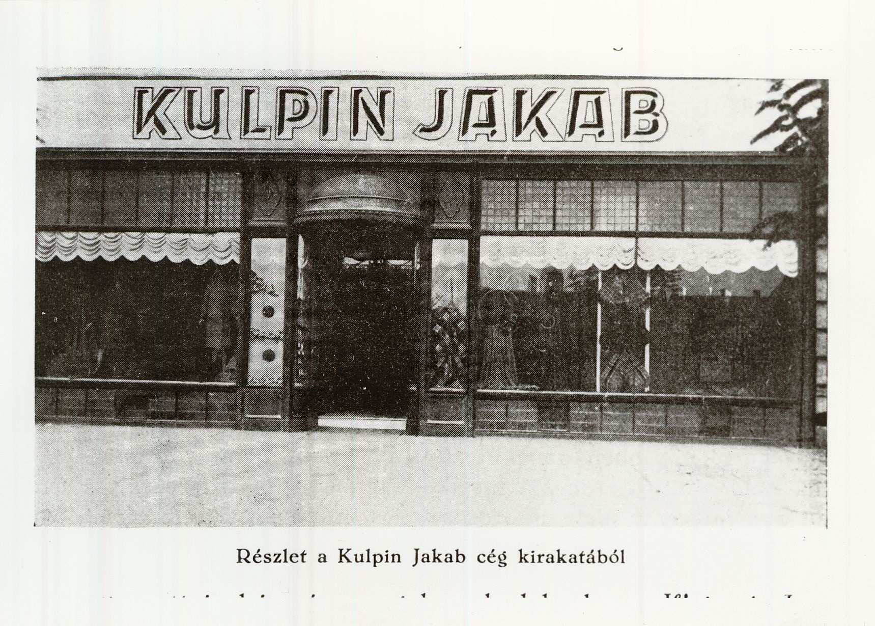 Kulpin Jakab méteráru üzlete Békéscsaba (Magyar Kereskedelmi és Vendéglátóipari Múzeum CC BY-NC-ND)