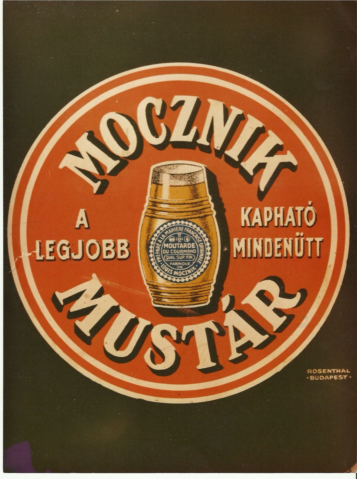 MOCZNIK MUSTÁR reklámja (Magyar Kereskedelmi és Vendéglátóipari Múzeum CC BY-NC-ND)