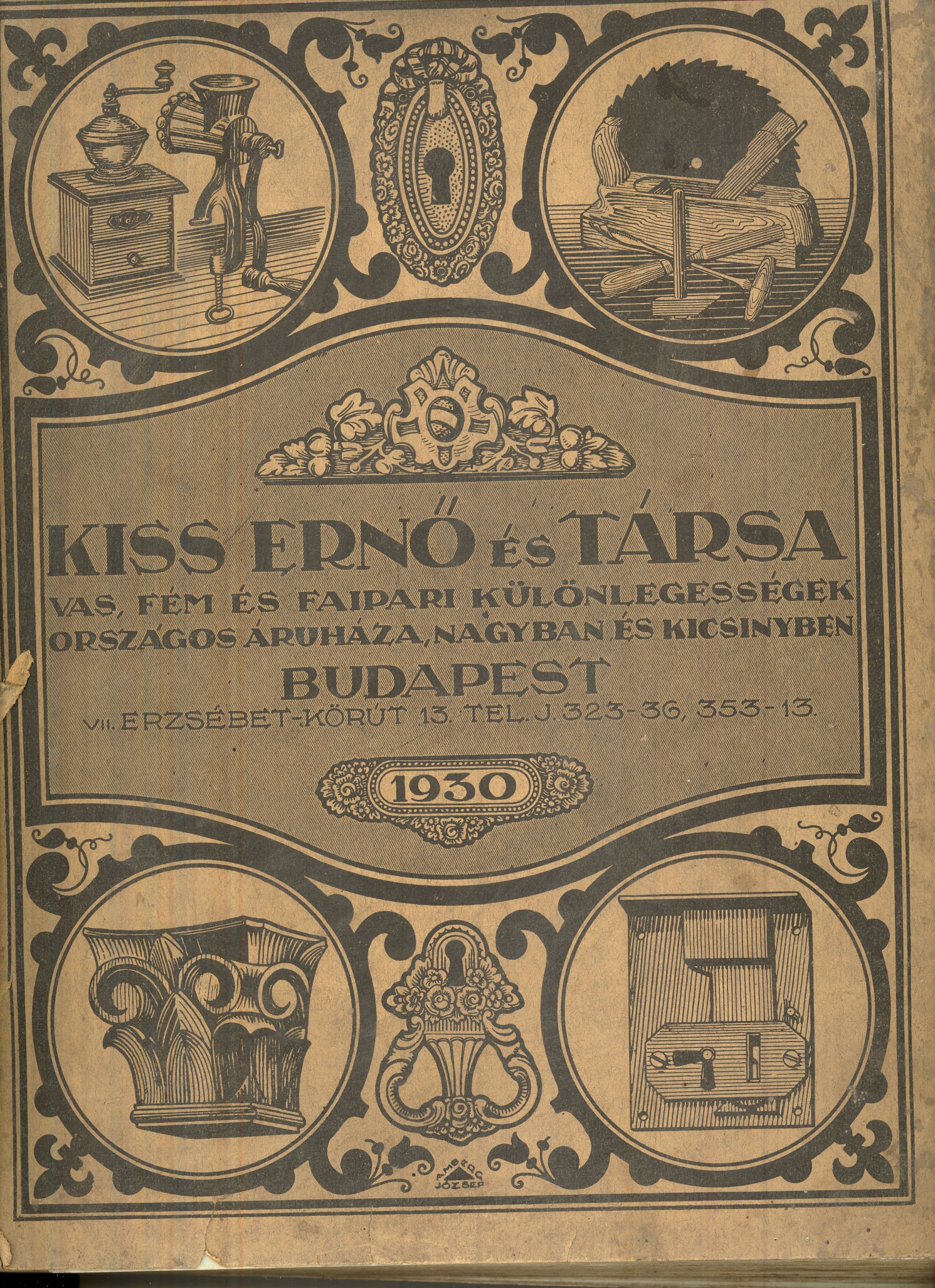 KISS ERNŐ ÉS TÁRSA árjegyzék (Magyar Kereskedelmi és Vendéglátóipari Múzeum CC BY-NC-SA)