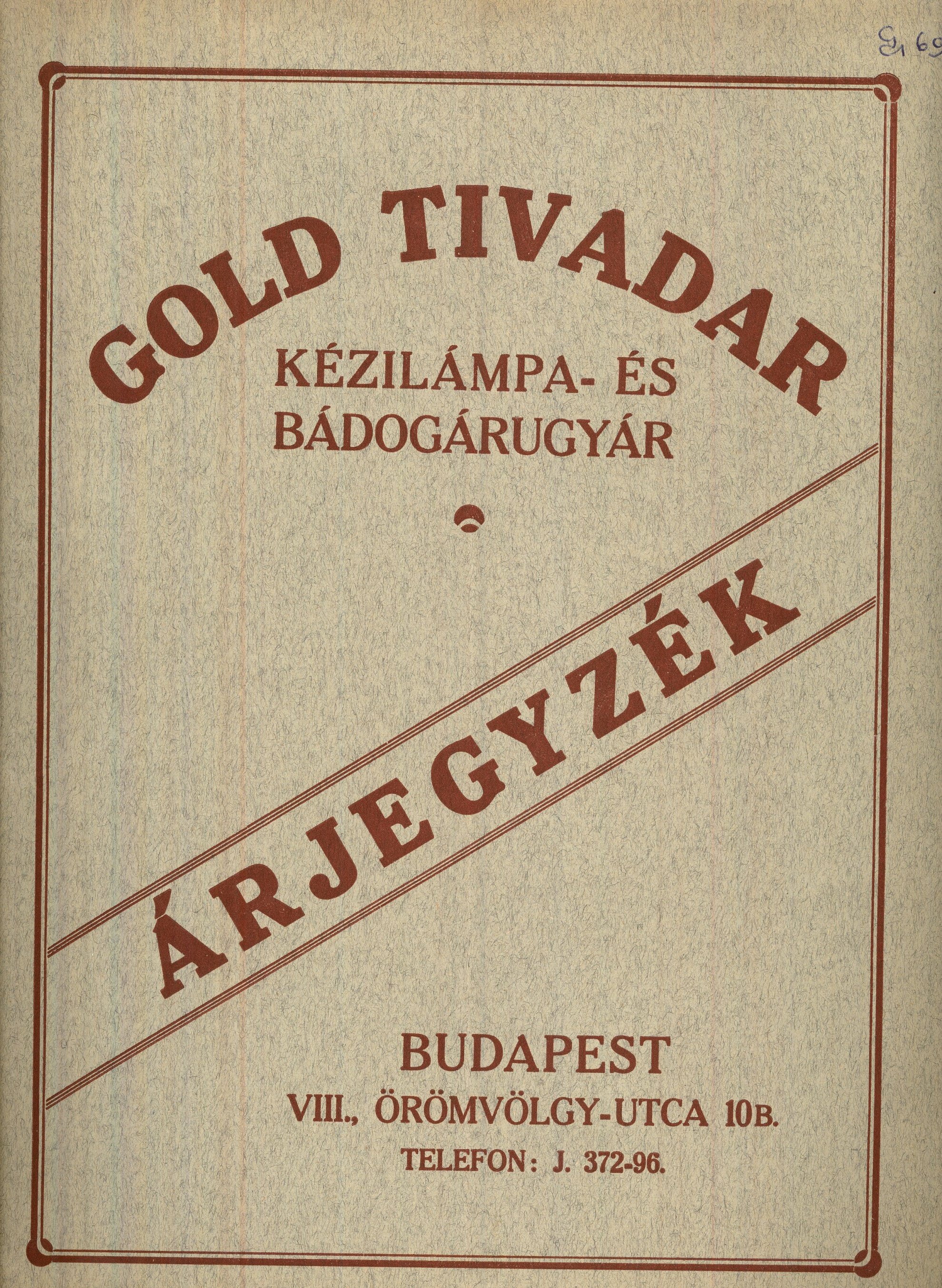 ÁRJEGYZÉK (Magyar Kereskedelmi és Vendéglátóipari Múzeum CC BY-NC-SA)