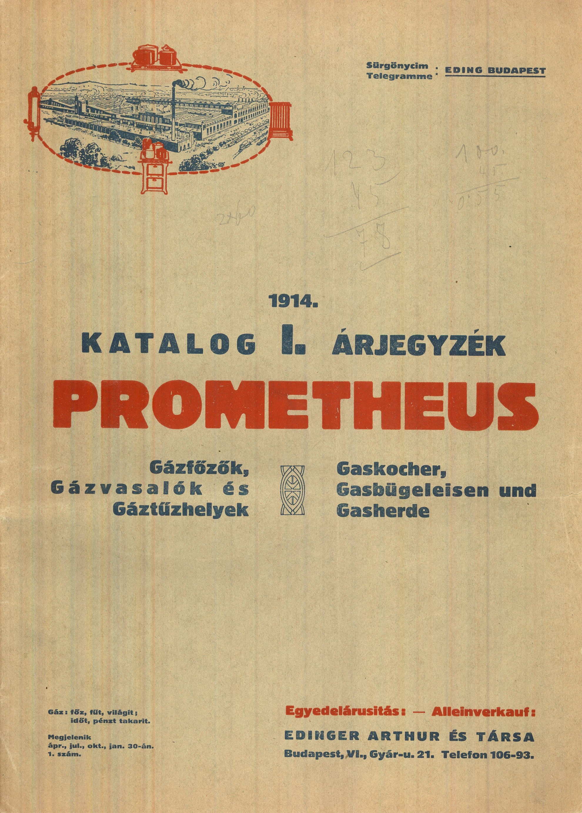 Prometheus kályhák árjegyzéke (Magyar Kereskedelmi és Vendéglátóipari Múzeum CC BY-NC-SA)