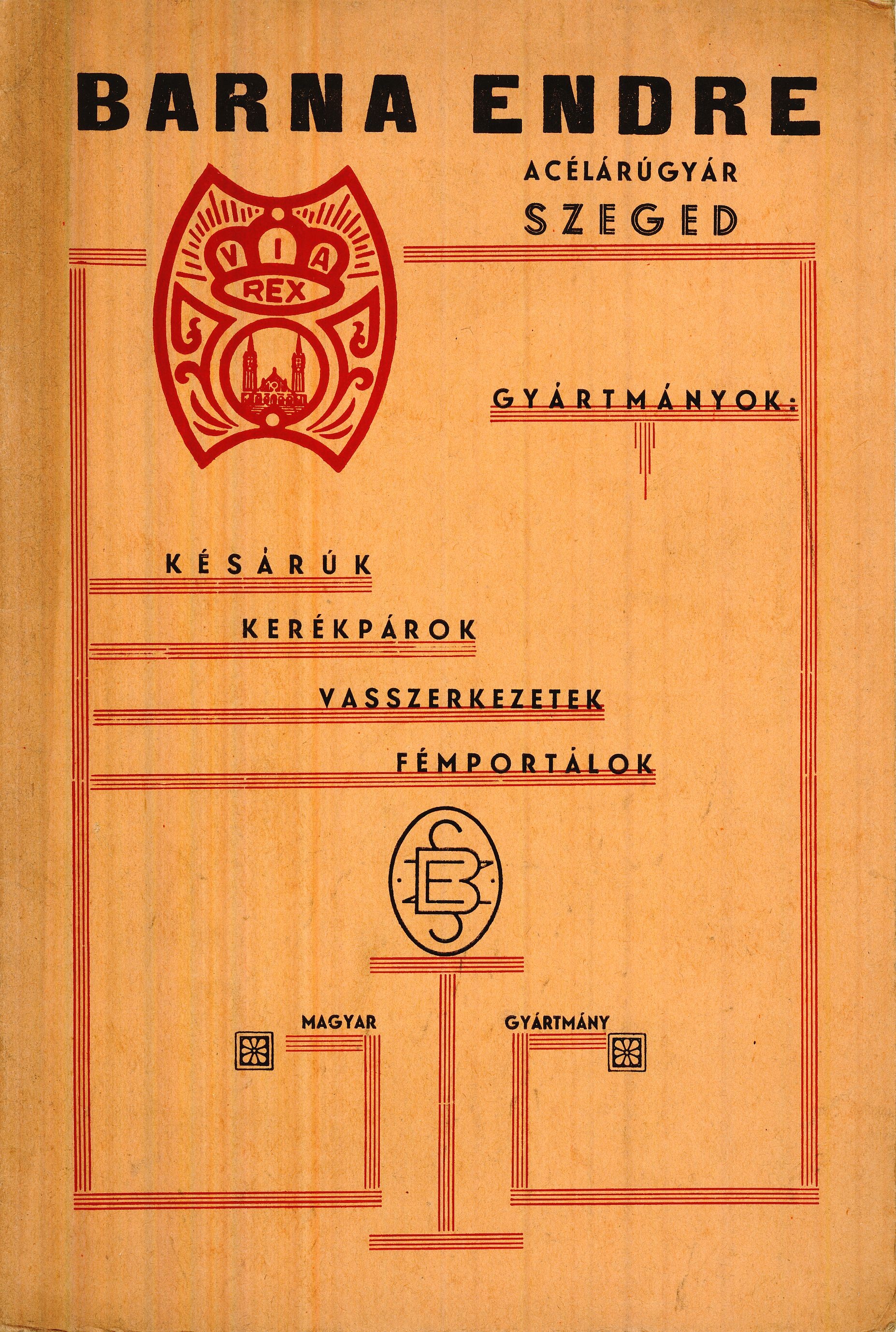 BARNA ENDRE árjegyzék (Magyar Kereskedelmi és Vendéglátóipari Múzeum CC BY-NC-SA)