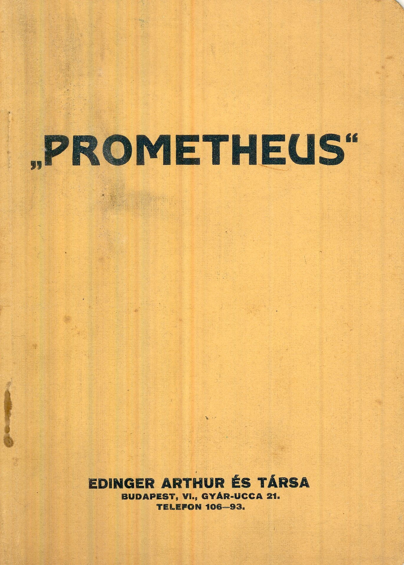 "PROMETHEUS" kályhák árjegyzéke (Magyar Kereskedelmi és Vendéglátóipari Múzeum CC BY-NC-SA)