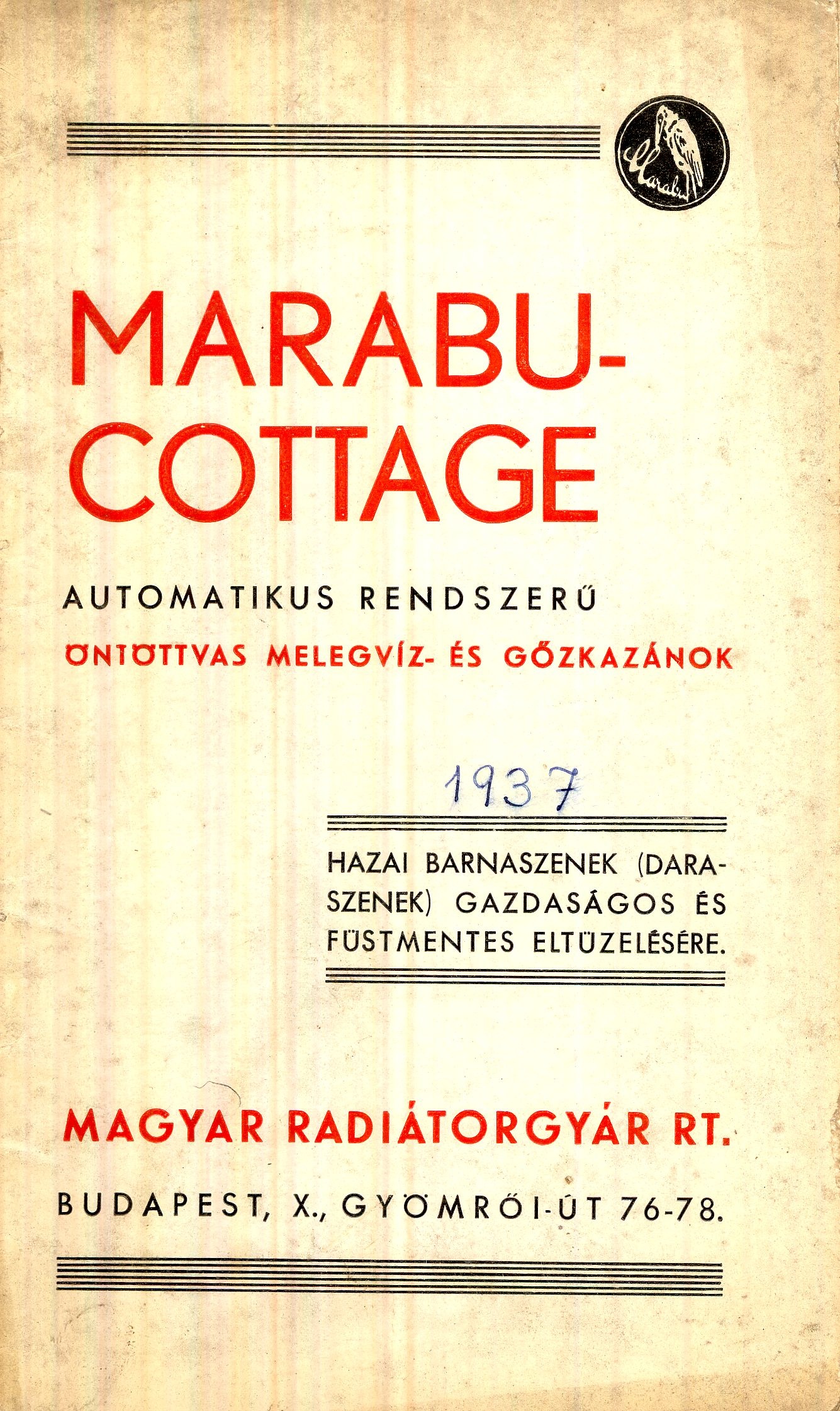 MARABU-COTTAGE (Magyar Kereskedelmi és Vendéglátóipari Múzeum CC BY-NC-SA)