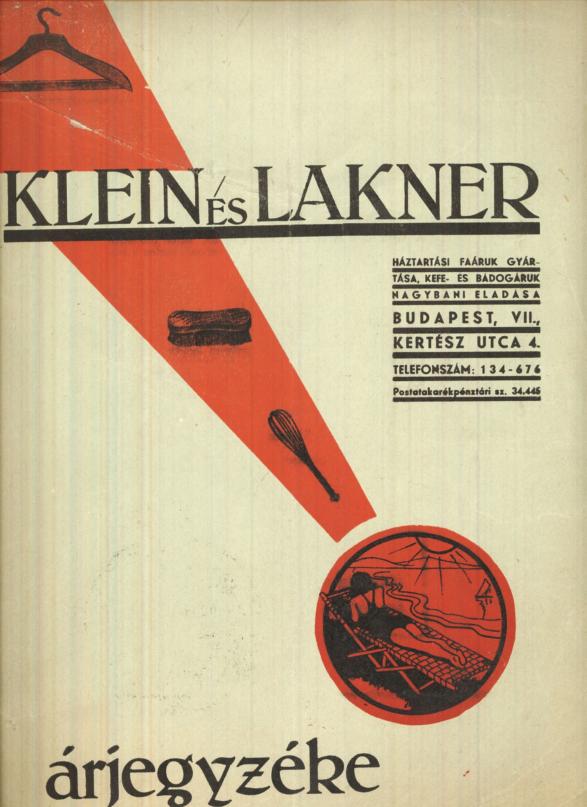 KLEIN ÉS LAKNER árjegyzéke (Magyar Kereskedelmi és Vendéglátóipari Múzeum CC BY-NC-SA)