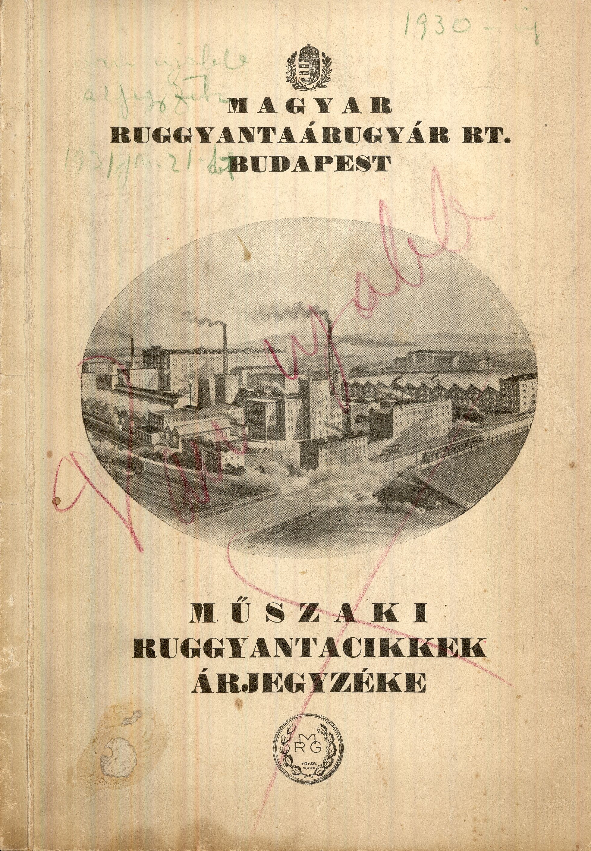 MŰSZAKI RUGGYANTACIKKEK ÁRJEGYZÉKE (Magyar Kereskedelmi és Vendéglátóipari Múzeum CC BY-NC-SA)